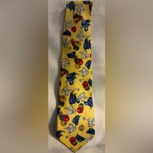 Harrods Yellow with Vegetables Men's Tie 100% Silk